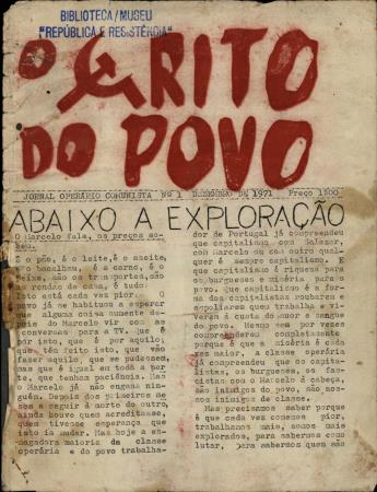 O Grito do Povo - Jornal Oper�rio Comunista, N.� 1