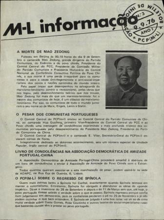 M-L Informa��o N.� 3