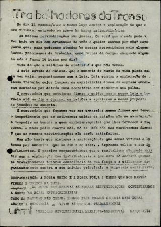 Trabalhadores da Transu