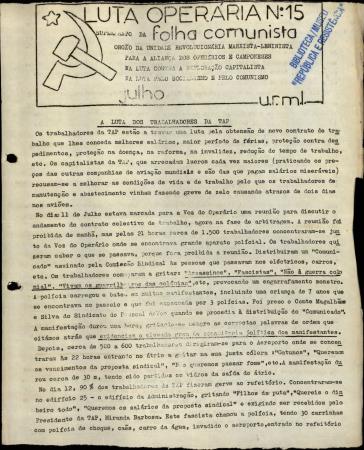 <b>Luta Oper�ria N.� 15, suple[...]</b>