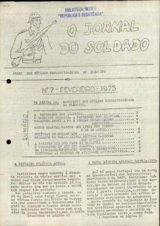 O Jornal do Soldado - �rg�o dos N�cleos Revolucion�rios do Ex�rcito - ONRE, N.� 7