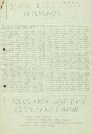 Jornal dos Cursos Intensivos, N.� 7