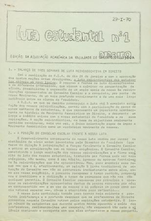 Luta Estudantil, N.� 1