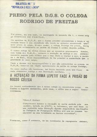 <b>Preso pela DGS o colega Rod[...]</b>