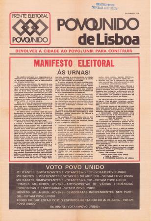 Manifesto Eleitoral. �S Urnas!