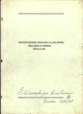 Pr�-Projecto de Ensino Rural (I� Fase). Proposto para a Sec��o de Bambadinga. Sector de Cab�. Elaborado por Lino Bicari