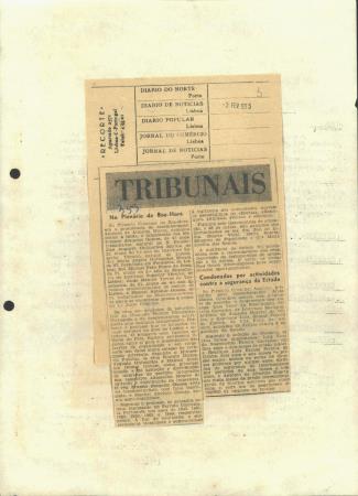 "Tribunais: No Plen�rio da Boa Hora; Condenados por actividades contra a seguran�a do Estado"
