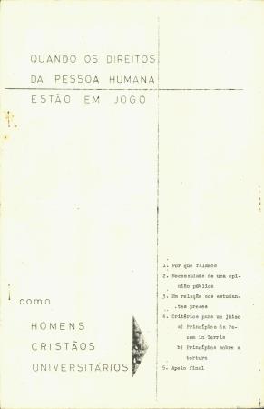"Quando os Direitos da Pessoa Humana est�o em Jogo como Homens Crist�os Universit�rios"