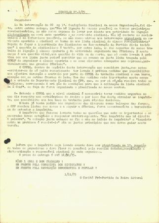Circular N.� 2/75