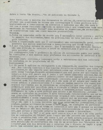 Sobre o texto "Em Frente?" do JS publicado na Unidade 2