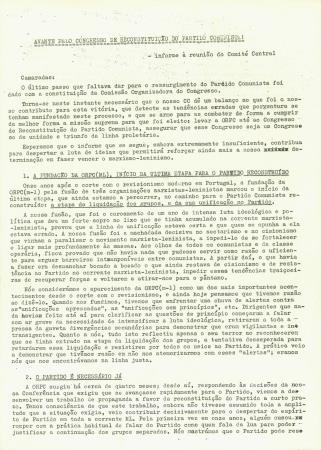 Avante pelo Congresso de Reconstru��o do Partido Comunista