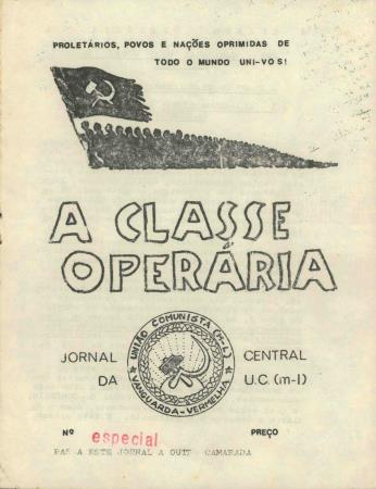 A Classe Oper�ria - Jornal da Central UC (ml), N.� Especial