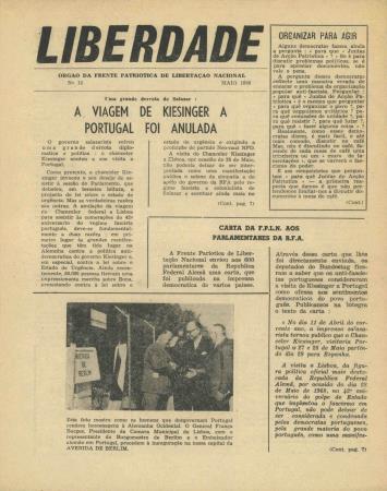 Liberdade - �rg�o da Frente Patri�tica de Liberta��o Nacional, N.� 12