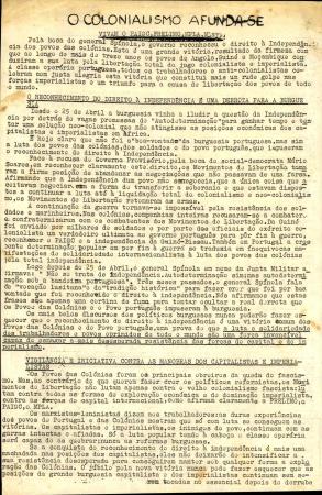 <b>O Colonialismo Afunda-se</b>