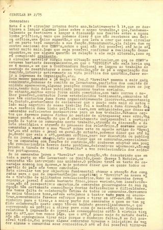 <b>Circular Interna N.� 2/75</b>