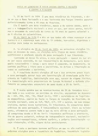 <b>Votar na Liberdade � Votar [...]</b>