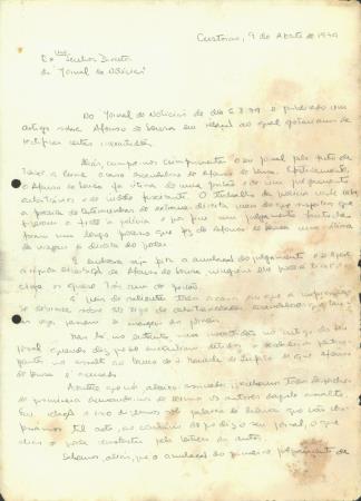 [Carta ao "Jornal de Not�cias"]