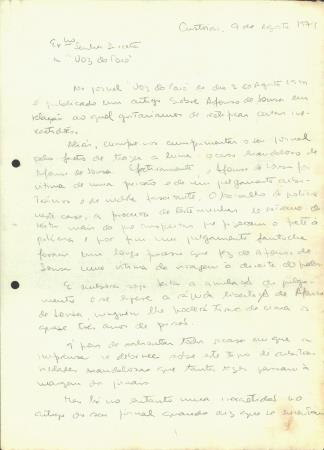[Carta ao "Voz do Povo"]