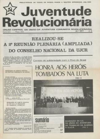 Juventude Revolucion�ria - �rg�o Central da Uni�o da Juventude Comunista Revolucion�ria, N.� 3