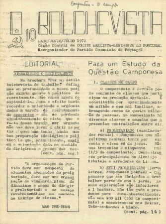 O Bolchevista - �rg�o Central do Comit� Marxista-Leninista de Portugal Reorganizador do Partido Comunista de Portugal, N.� 10