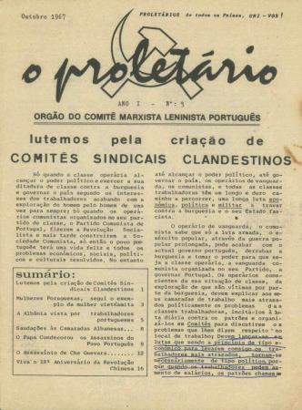 O Prolet�rio - �rg�o do Comit� Marxista Leninista Portugu�s, Ano I, N.� 3