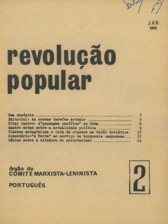 Revolu��o Popular - �rg�o do Comit� Marxista-Leninista Portugu�s, N.� 2