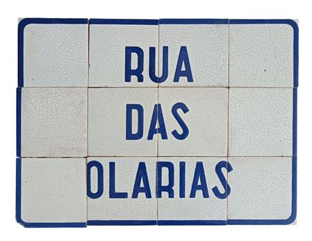 Placa topon�mica - Rua das Olarias