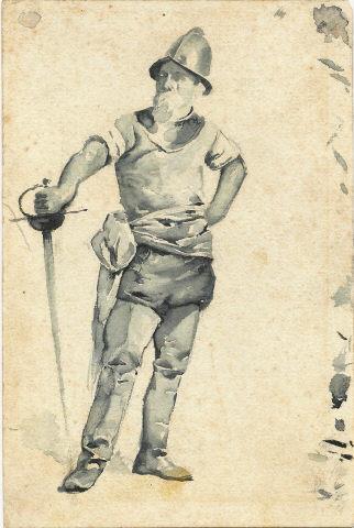 Legenda: (Militar-S�c.XVII)<br>PINHEIRO, Rafael Bordalo (1846-1905)<p> Cr�ditos: � Museu Bordalo Pinheiro | EGEAC