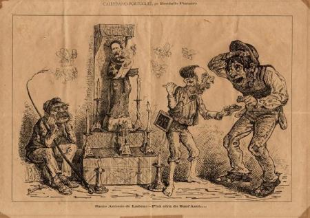 ?Calend�rio Portuguez, por Bordallo Pinheiro. Santo Ant�nio de Lisboa: - P�r� c�ra do Sant�Ant�...?
